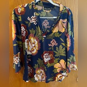 NY & Co 7th Avenue floral print size S blouse
